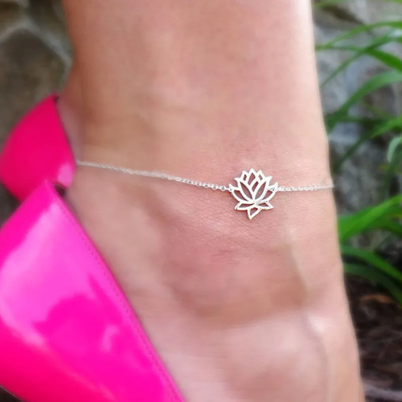 Elegant Lotus Flower Anklet Bracelet Women Girls Foot Chain Jewelry Indian Buddha Amulet Rose Gold Silver Color Chic Enkelbandje
Elegant Lotus Flower Anklet Bracelet Women Girls Foot Chain Jewelry Indian Buddha Amulet Rose Gold Silver Color Chic Enkelbandje