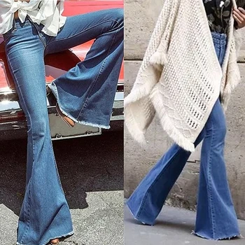 Basic Denim Jeans Classic Bell-bottoms Women High Waist Jeans Vintage Mom Style Pencil Jeans High Quality Cowboy Denim Pants
Basic Denim Jeans Classic Bell-bottoms Women High Waist Jeans Vintage Mom Style Pencil Jeans High Quality Cowboy Denim Pants