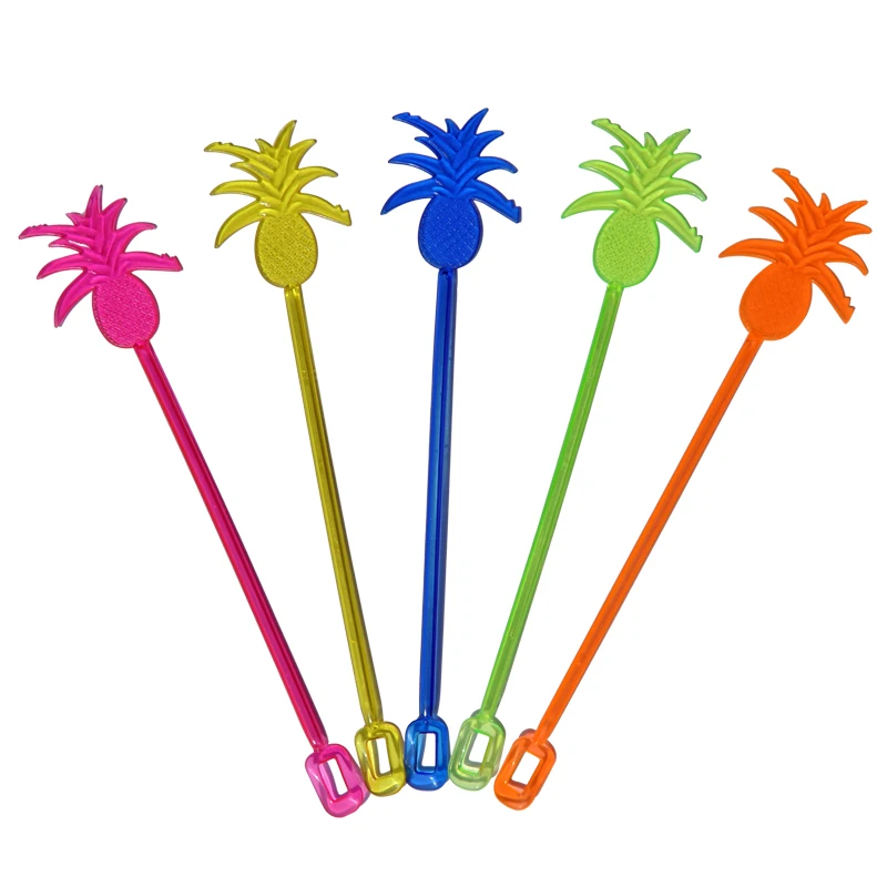 10PCS Pineapple Cocktail Swizzle Sticks Drink Wine Stirrer Coffee Muddler Puddler Summer Birthday Party Decoration Beverage | Дом и сад