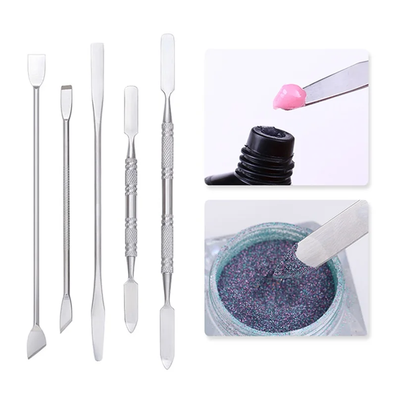 1 Pc Dual-ended Nail Extension Maker Nail 5 Designs Stainless Steel Polish Non-slip Handle Cream Color Mix Stick Nail Art Tool
1 Pc Dual-ended Nail Extension Maker Nail 5 Designs Stainless Steel Polish Non-slip Handle Cream Color Mix Stick Nail Art Tool