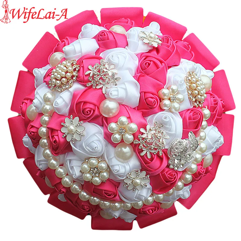 100% Handmade Strass Wedding bouquet New High Quality Polyester Flower Bouquet de noiva Hot Pink White Color Factory Sale W2388
100% Handmade Strass Wedding bouquet New High Quality Polyester Flower Bouquet de noiva Hot Pink White Color Factory Sale W2388
