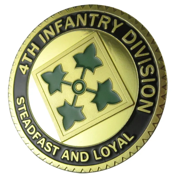 U.S. ARMY 4th Infantry Division "steadfast and loyal" 24K Gold Plated Challenge coin/Medal 1073#
U.S. ARMY 4th Infantry Division "steadfast and loyal" 24K Gold Plated Challenge coin/Medal 1073#