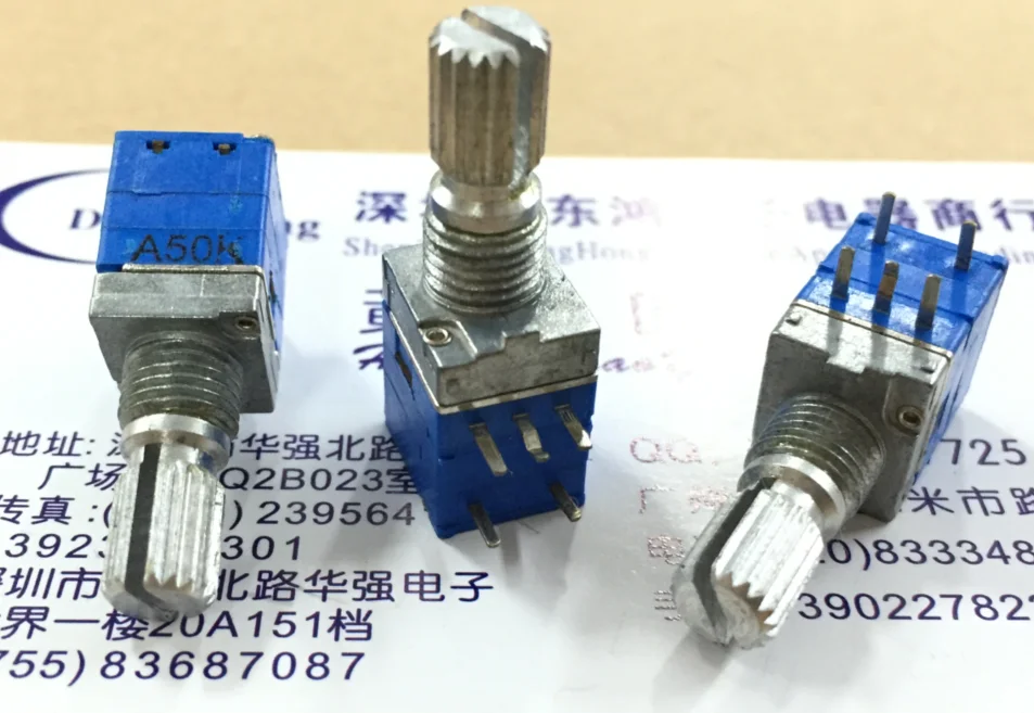Sealed Type 09 Precision Potentiometer Switch Single Coupling Switch A50K Shaft Length 15MM Singter Potentiometer Switch
Sealed Type 09 Precision Potentiometer Switch Single Coupling Switch A50K Shaft Length 15MM Singter Potentiometer Switch