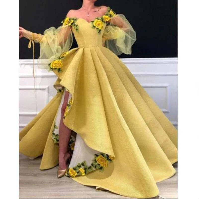 Elegant Gold Evening Dress Embroidery Long 2019 abiye Arabic Women Party Gowns Sheer Long Sleeves Dubai Prom Formal Dresses 
Elegant Gold Evening Dress Embroidery Long 2019 abiye Arabic Women Party Gowns Sheer Long Sleeves Dubai Prom Formal Dresses