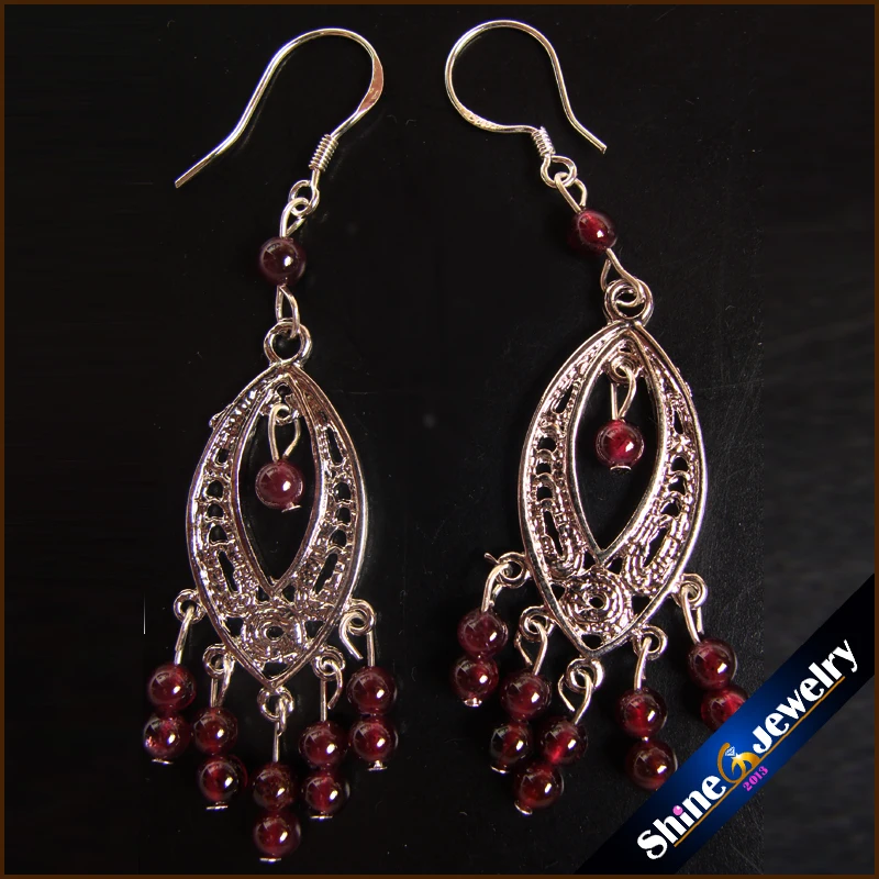 2017 Vintage Jewelry 925 Sterling Silver Hooks Earring Real Natural Red Garnet Stone Drop Tassel Earrings for Women (1 Pair)
2017 Vintage Jewelry 925 Sterling Silver Hooks Earring Real Natural Red Garnet Stone Drop Tassel Earrings for Women (1 Pair)