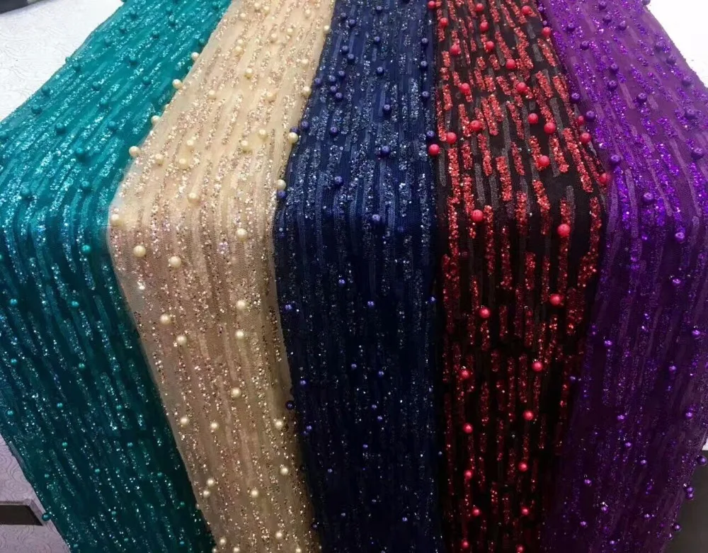 African Lace Fabric with beads Glitter Mesh Fabric For Party z-han4158 African Material embroidered fabric
African Lace Fabric with beads Glitter Mesh Fabric For Party z-han4158 African Material embroidered fabric