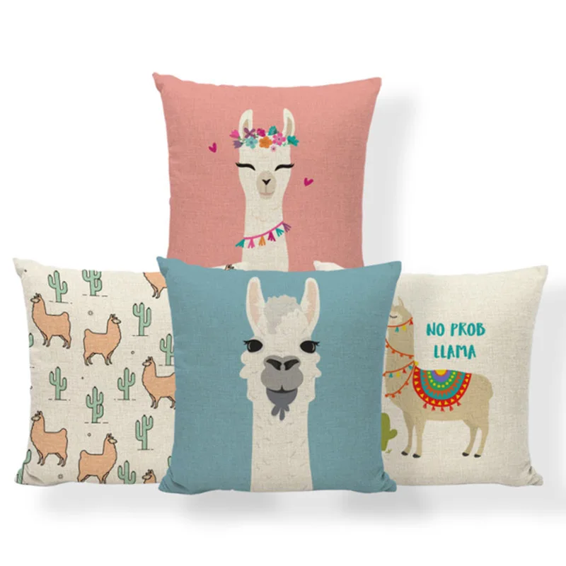 Animal Alpaca Flower Cushion Cover Cactus Party Llama Pillow Case Tropical Vintage Chair For Sofa Throw Pillows 45Cm Burlap Soft
Animal Alpaca Flower Cushion Cover Cactus Party Llama Pillow Case Tropical Vintage Chair For Sofa Throw Pillows 45Cm Burlap Soft