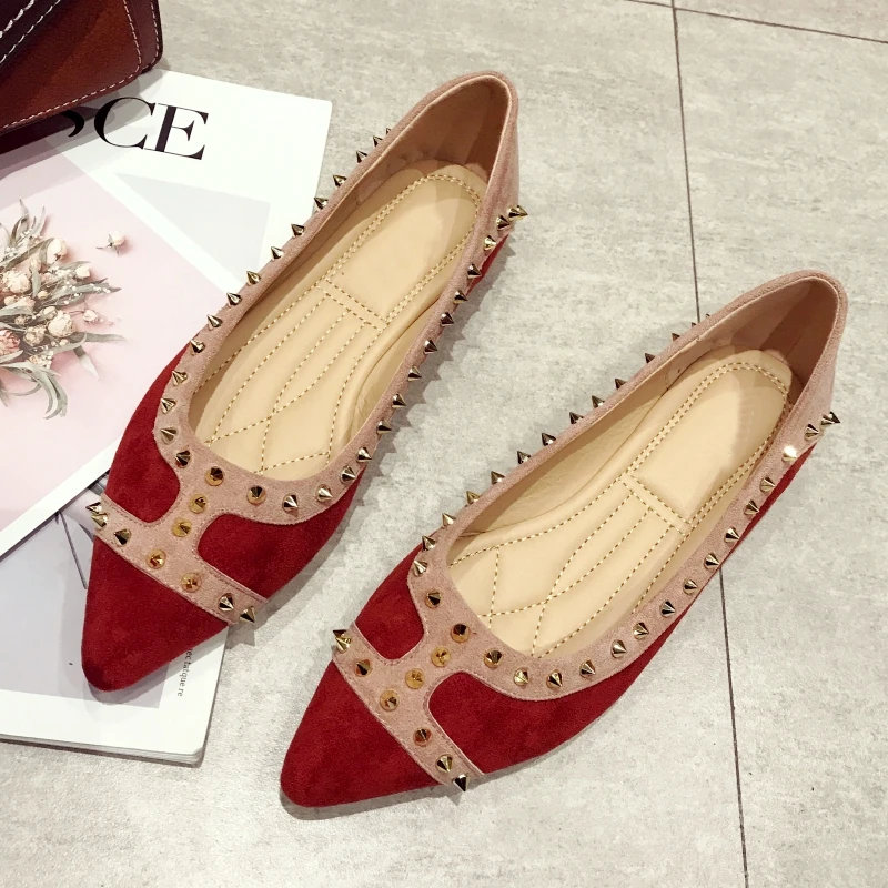 2019 Spring Fashion Shoes Women Flats Slip-On Rivet Woman Soft Ballet Single Shoes Shallow Ladies Females Footwear Large Size 9
2019 Spring Fashion Shoes Women Flats Slip-On Rivet Woman Soft Ballet Single Shoes Shallow Ladies Females Footwear Large Size 9