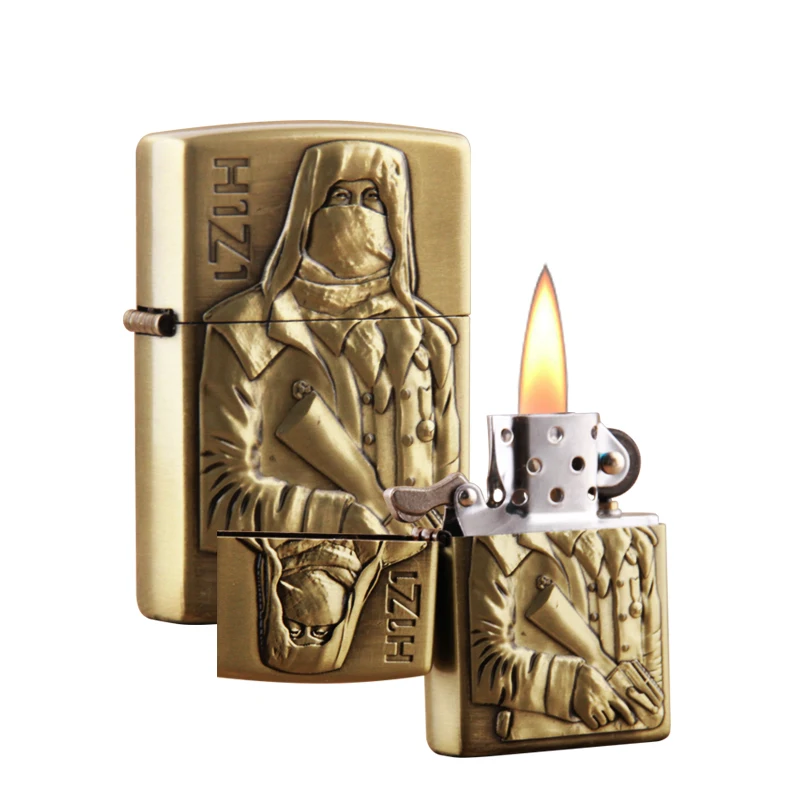JT6251C Metal vintage kerosene oil lighter with bronze relief warrior classic customized wholesale lighter
JT6251C Metal vintage kerosene oil lighter with bronze relief warrior classic customized wholesale lighter