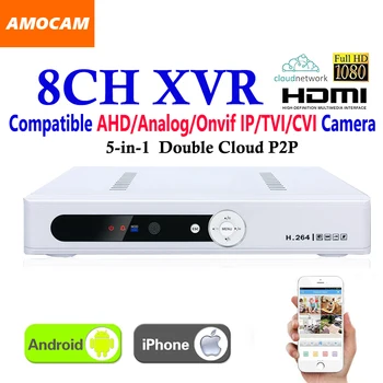 

New CCTV 8Channel XVR Video Recorder All HD 1080P 8CH Super DVR Recording 5-in-1 support AHD/Analog/Onvif IP/TVI/CVI Camera