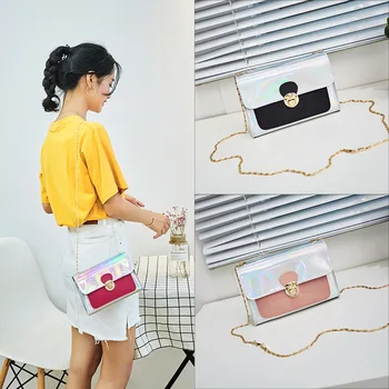 Holographic PVC Chain Mini Bag Small Purses and Handbags Rainbow Crossbody Bag for Women 2018 Korean Ladies Hand Messenger Bags
Holographic PVC Chain Mini Bag Small Purses and Handbags Rainbow Crossbody Bag for Women 2018 Korean Ladies Hand Messenger Bags