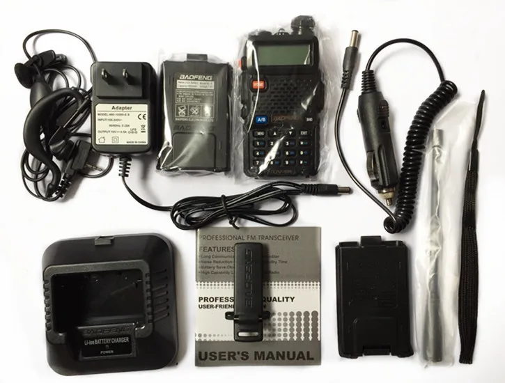 BaoFeng UV-5R VHF/UHF136-174Mhz&400-520Mhz Walkie Talkie +Car Charger+Battery Case Handy Hunting Radio Receiver With Headfone
BaoFeng UV-5R VHF/UHF136-174Mhz&400-520Mhz Walkie Talkie +Car Charger+Battery Case Handy Hunting Radio Receiver With Headfone