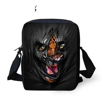 Men Mini Crossbody Bags Cool 3D Animal Black Tiger Face Print Messenger Bags High Quality Shoudler Bag for Teen Boys Sumka
Men Mini Crossbody Bags Cool 3D Animal Black Tiger Face Print Messenger Bags High Quality Shoudler Bag for Teen Boys Sumka