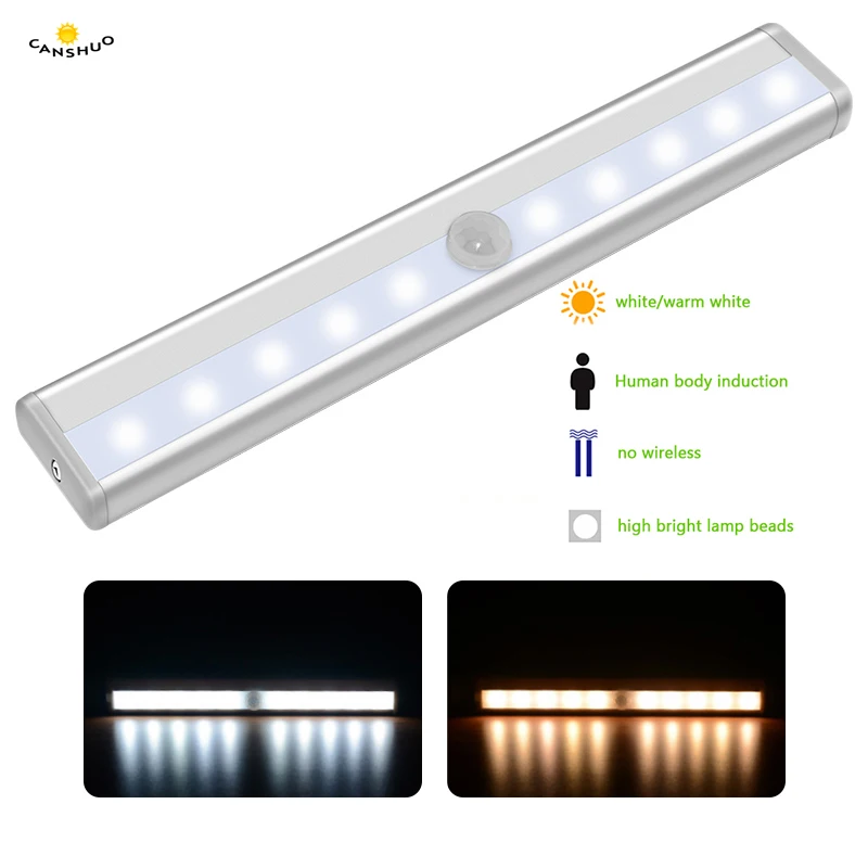 LED Cabinet Light 10leds led bar lamp PIR Motion Sensor Wireless Closet Wall lamp Rigid Light for Kitchen Wardrobe Battery Light
LED Cabinet Light 10leds led bar lamp PIR Motion Sensor Wireless Closet Wall lamp Rigid Light for Kitchen Wardrobe Battery Light
