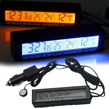 3 In 1 Car LED Digital Clock In/Outdoor Temperature Thermometer Voltage Meter 12V Multifunctional Noctilucence Thermometer
3 In 1 Car LED Digital Clock In/Outdoor Temperature Thermometer Voltage Meter 12V Multifunctional Noctilucence Thermometer