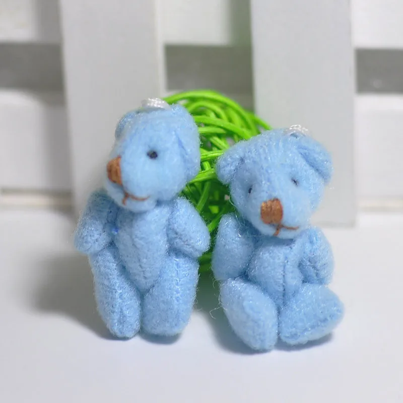 3.5cm 100pcs Mini Jointed Bear Plush Toys Cute Small DIY Teddy Bear Dolls (8)
