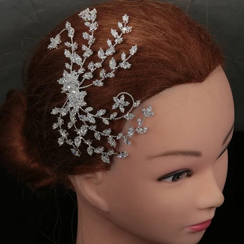 Tiaras And Crowns HADIYANA Creative Leaf Shape Design Elegant Hair Jewelry For Women With Zircon BC4931 Crystal Hair Clip
Tiaras And Crowns HADIYANA Creative Leaf Shape Design Elegant Hair Jewelry For Women With Zircon BC4931 Crystal Hair Clip