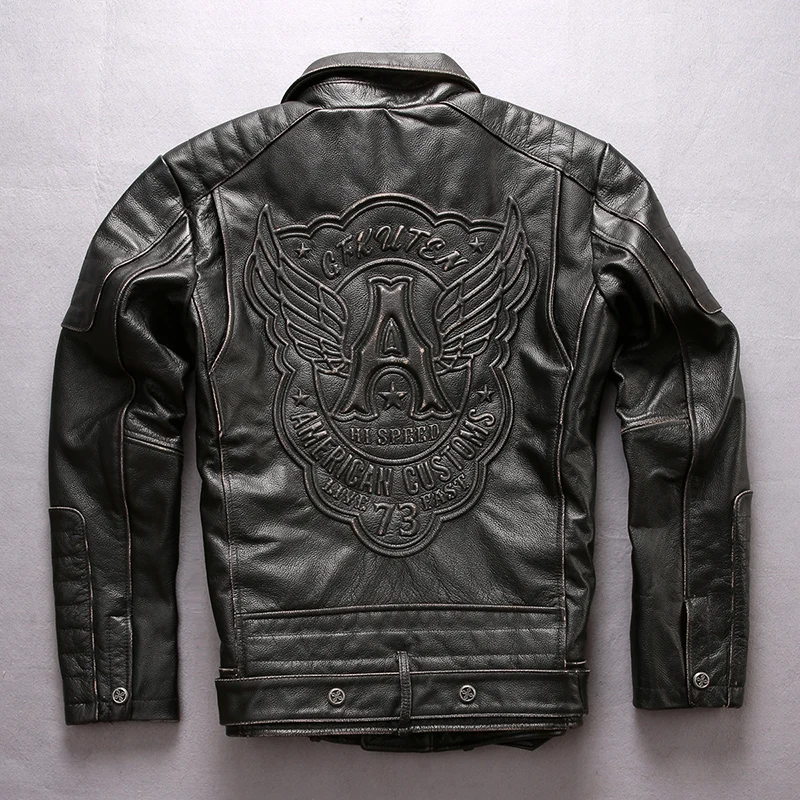 2018 Vintage Black Men Leather Motorcycle Jacket Diagonal Zipper Plus Size 4XL Slim Fit Cowhide Biker Leather Coat FREE SHIPPING
2018 Vintage Black Men Leather Motorcycle Jacket Diagonal Zipper Plus Size 4XL Slim Fit Cowhide Biker Leather Coat FREE SHIPPING