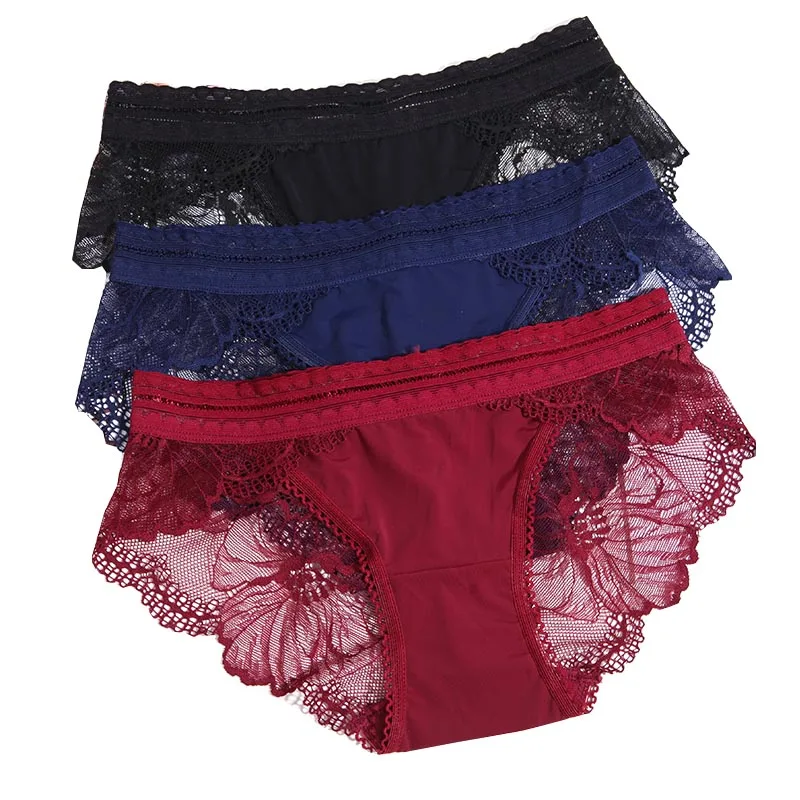 Feilibin 3Pcs Sexy Lace Panties Women Briefs Hollow Seamless Underwear Delicate Transparent Female Elegant Briefs Nylon Lingerie
Feilibin 3Pcs Sexy Lace Panties Women Briefs Hollow Seamless Underwear Delicate Transparent Female Elegant Briefs Nylon Lingerie