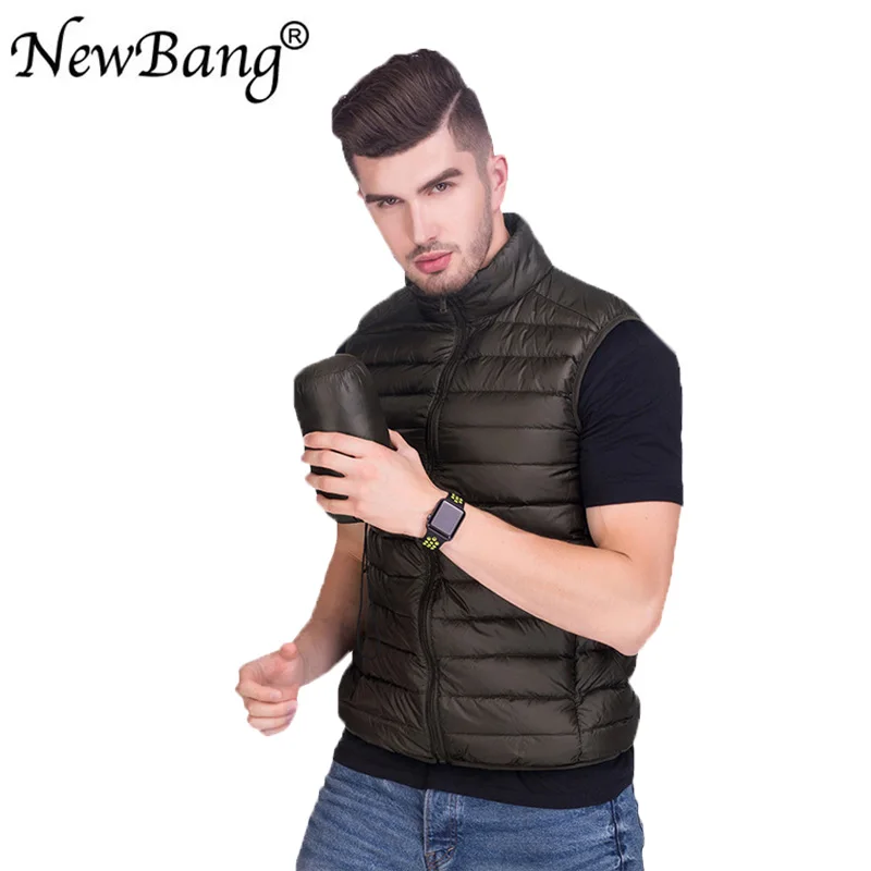 New Bang Brand Autumn Men's Ultra Light Down Vest Sleeveless Feather Jacket Gilet Male White Duck Down Vests Plus Size 7 Colors
New Bang Brand Autumn Men's Ultra Light Down Vest Sleeveless Feather Jacket Gilet Male White Duck Down Vests Plus Size 7 Colors