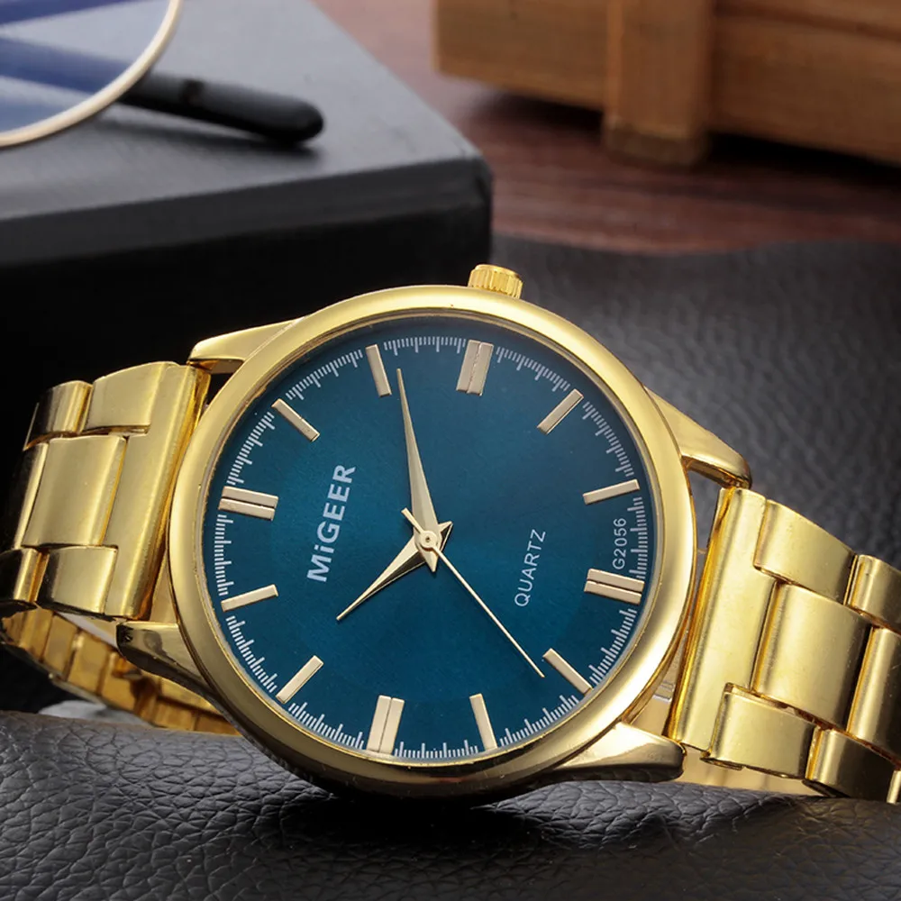 2019 Hot sales Golden Luxury Mens Black Dial Gold color Crystal Stainless Steel Quartz Analog vintage Wrist Watches Moda hombre
2019 Hot sales Golden Luxury Mens Black Dial Gold color Crystal Stainless Steel Quartz Analog vintage Wrist Watches Moda hombre