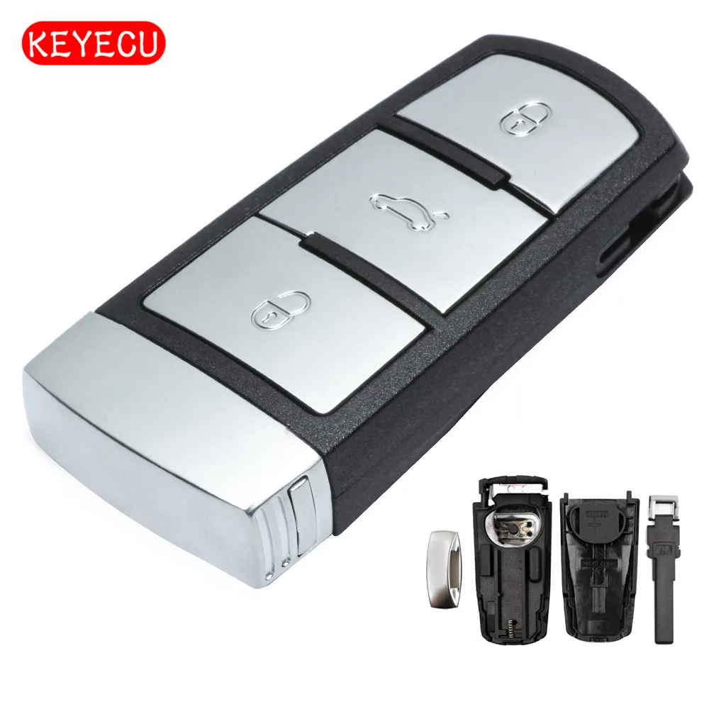 Keyecu Replacement Smart Remote Car Key Shell Case Fob 3 Button for VW Volkswagen Magotan Passat & CC 2005-2010
Keyecu Replacement Smart Remote Car Key Shell Case Fob 3 Button for VW Volkswagen Magotan Passat & CC 2005-2010