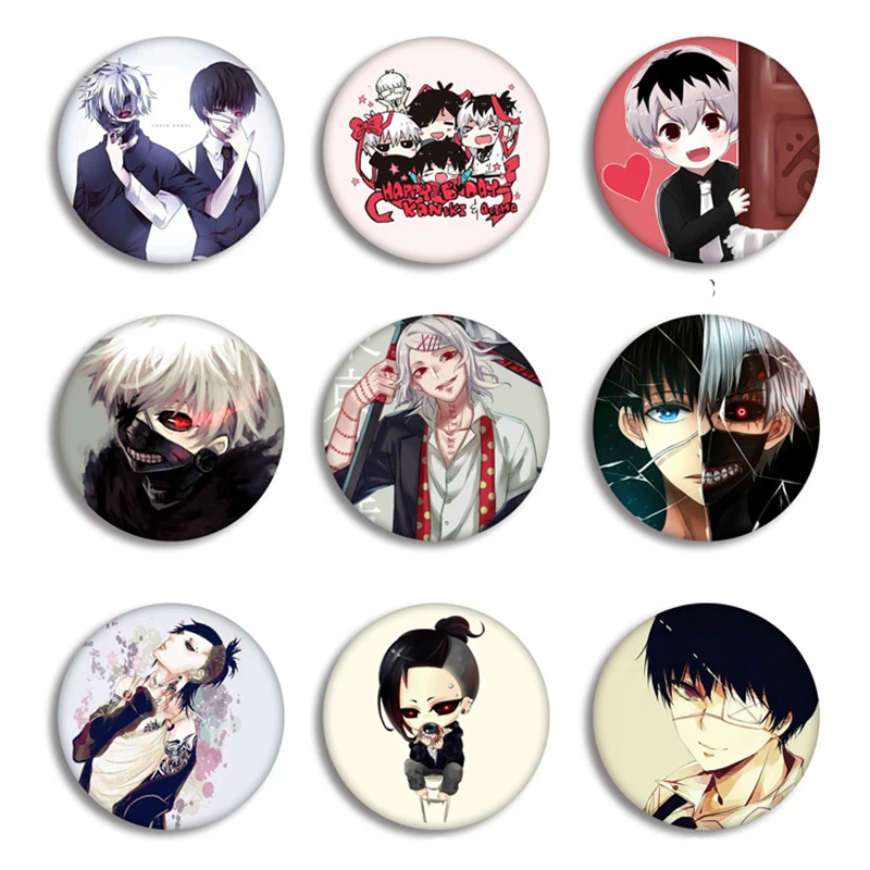 Hot Anime Tokyo Ghoul Brooches Badge Fashion Round Metal Japanese Cartoon MooYen Kim Brooch Pin Jewelry Graduation Gift
Hot Anime Tokyo Ghoul Brooches Badge Fashion Round Metal Japanese Cartoon MooYen Kim Brooch Pin Jewelry Graduation Gift