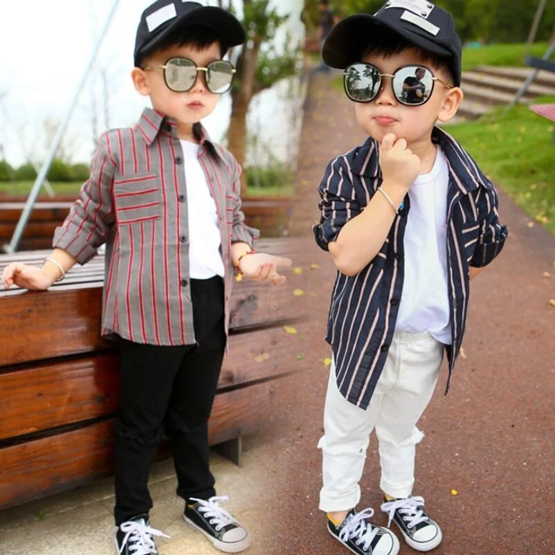 2019 Casual Cotton Baby Toddler School Boy Clothes Children Shirts Long Sleeve Turn-down Collar Striped Kids Shirt For Boys Tops
2019 Casual Cotton Baby Toddler School Boy Clothes Children Shirts Long Sleeve Turn-down Collar Striped Kids Shirt For Boys Tops