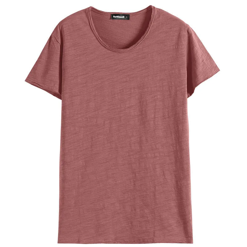 boys half-sleeved shirt trend Short-sleeved t-shirt men's summer loose cotton bottoming shirt
