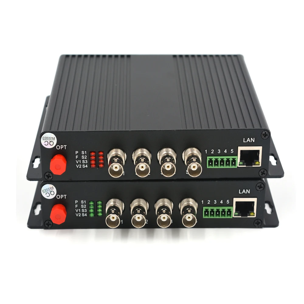 High Quality 4 Channels HD SDI Video/Audio/Ethernet over Fiber Optic Media Converters Transmitter Receiver for HD SDI CCTV
High Quality 4 Channels HD SDI Video/Audio/Ethernet over Fiber Optic Media Converters Transmitter Receiver for HD SDI CCTV