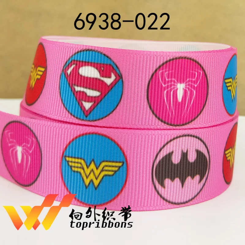 Free shipping logo ribbon 7/8" 50 yards printed grosgrain ribbon 6938-022