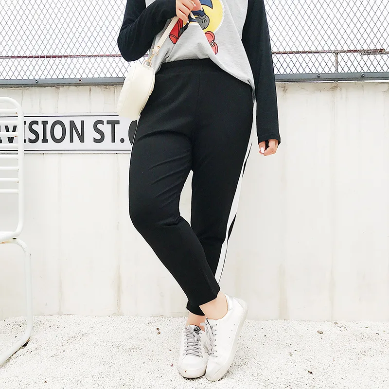 Autumn Big Size Women's Pants Girls High Waist Splicing Pocket Pants Plus Size xxxl xxl Women trousers Black white Patchwork
Autumn Big Size Women's Pants Girls High Waist Splicing Pocket Pants Plus Size xxxl xxl Women trousers Black white Patchwork