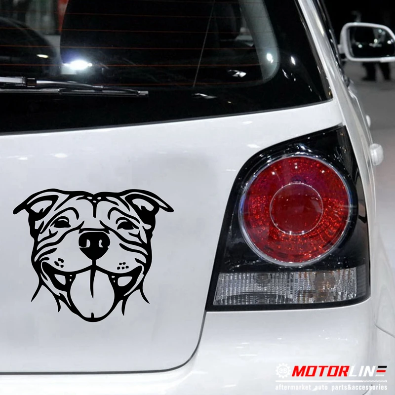Smiling Staffy Dog Puppy Decal Sticker Car Vinyl pick size color no bkgrd die cut
Smiling Staffy Dog Puppy Decal Sticker Car Vinyl pick size color no bkgrd die cut