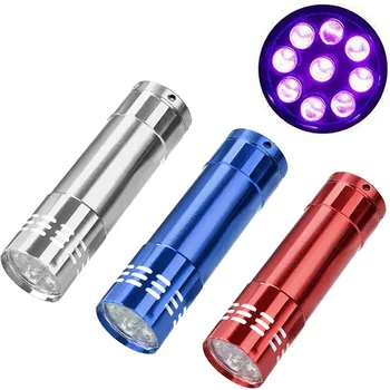 Mini Aluminum UV Ultra Violet 9 LED Flashlight Blacklight Torch Light Lamp 30AP0
Mini Aluminum UV Ultra Violet 9 LED Flashlight Blacklight Torch Light Lamp 30AP0
