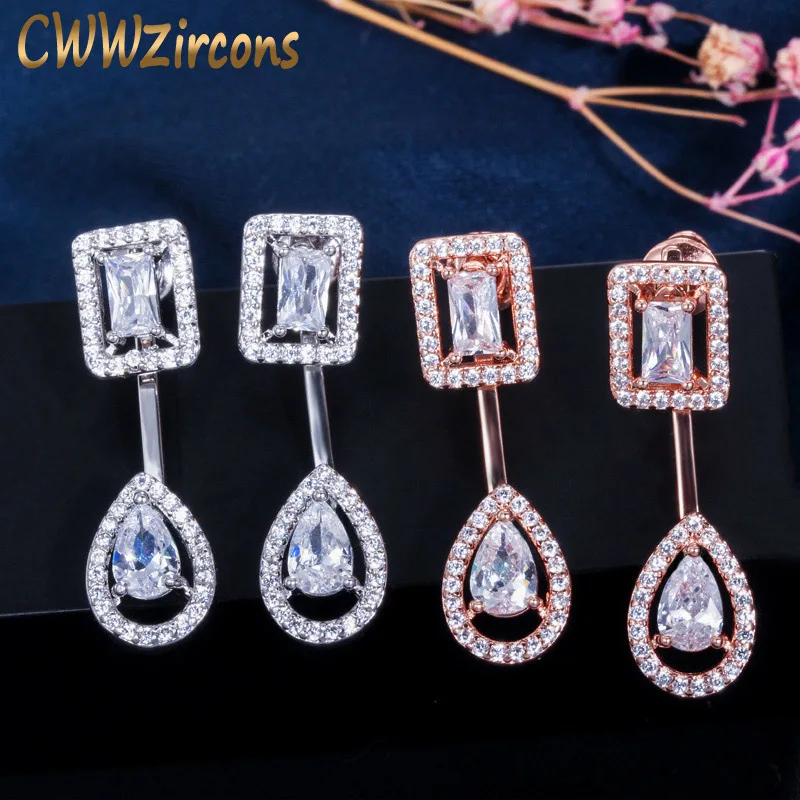 CWWZircons Brand Fashion Square and Water Drop Cubic Zirconia Rose Gold Color Drop Earrings for Ladies Jewelry Accessories CZ450
CWWZircons Brand Fashion Square and Water Drop Cubic Zirconia Rose Gold Color Drop Earrings for Ladies Jewelry Accessories CZ450