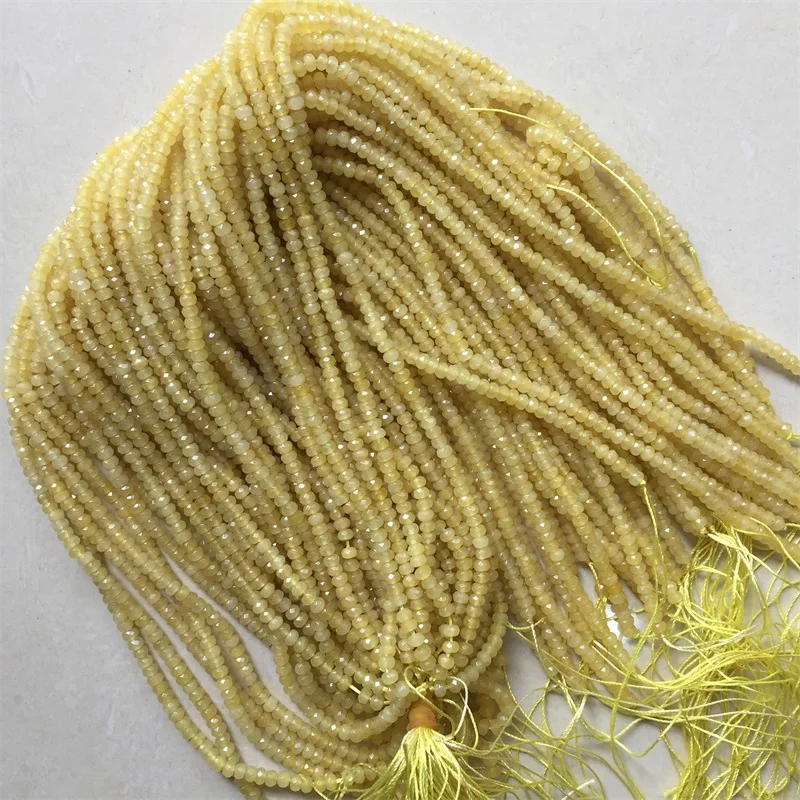 3*4mm Yellow Sapphires Topazs Rondelle Beads Loose Smooth DIY Natural Stone Spacer Faceted Beading Jewelry Material Craft Cut
3*4mm Yellow Sapphires Topazs Rondelle Beads Loose Smooth DIY Natural Stone Spacer Faceted Beading Jewelry Material Craft Cut
