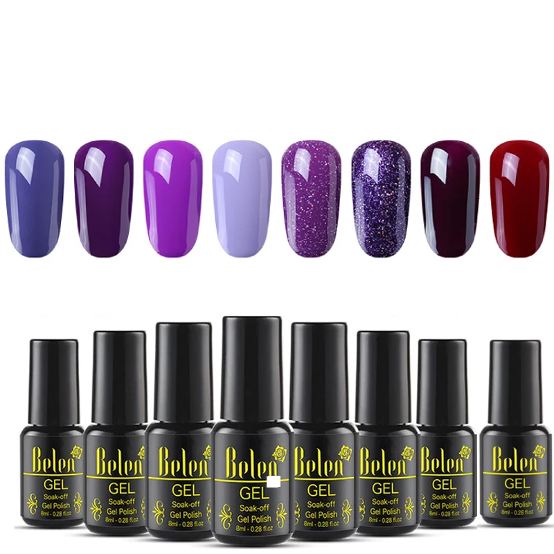 Belen 8pcs Nail Gel Polish 8PCS Lot Kit Soak Off Manicure Varnish Hybrid Nails Art Vernis Semi Permanent Gellak Lacquer Set 8ML
Belen 8pcs Nail Gel Polish 8PCS Lot Kit Soak Off Manicure Varnish Hybrid Nails Art Vernis Semi Permanent Gellak Lacquer Set 8ML
