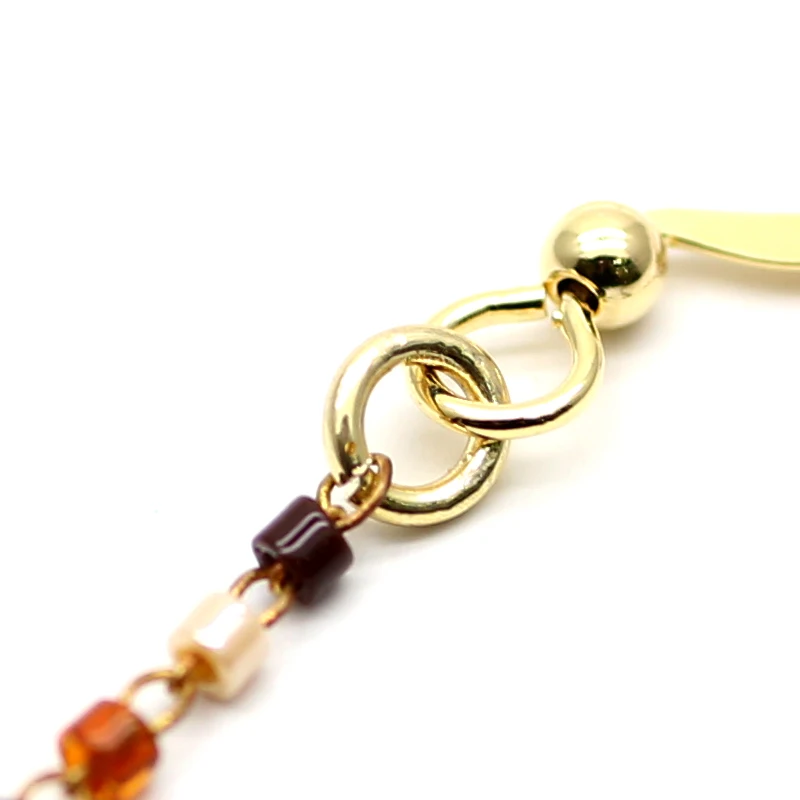 Single long tassel earring 003