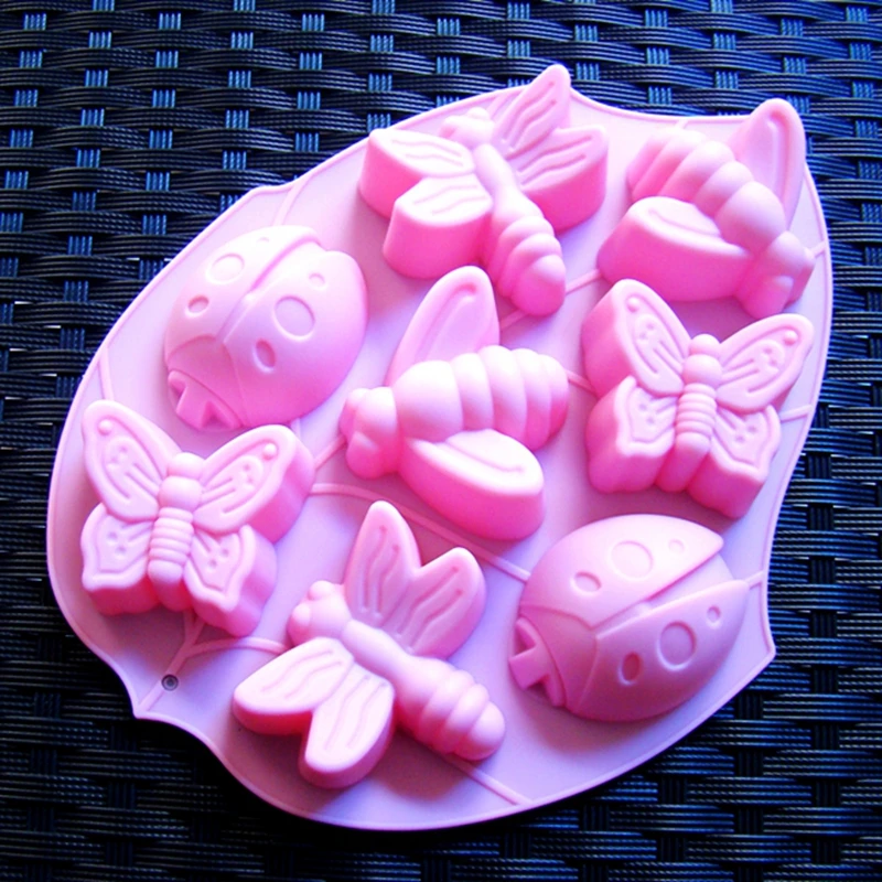 Wholesale (1pc/lot) Silicone Chocolate Mold 8 lovely Insect Cake Mold Butterfly Handmade Soap Mold Ice Cube DIY Bakeware Tool
Wholesale (1pc/lot) Silicone Chocolate Mold 8 lovely Insect Cake Mold Butterfly Handmade Soap Mold Ice Cube DIY Bakeware Tool