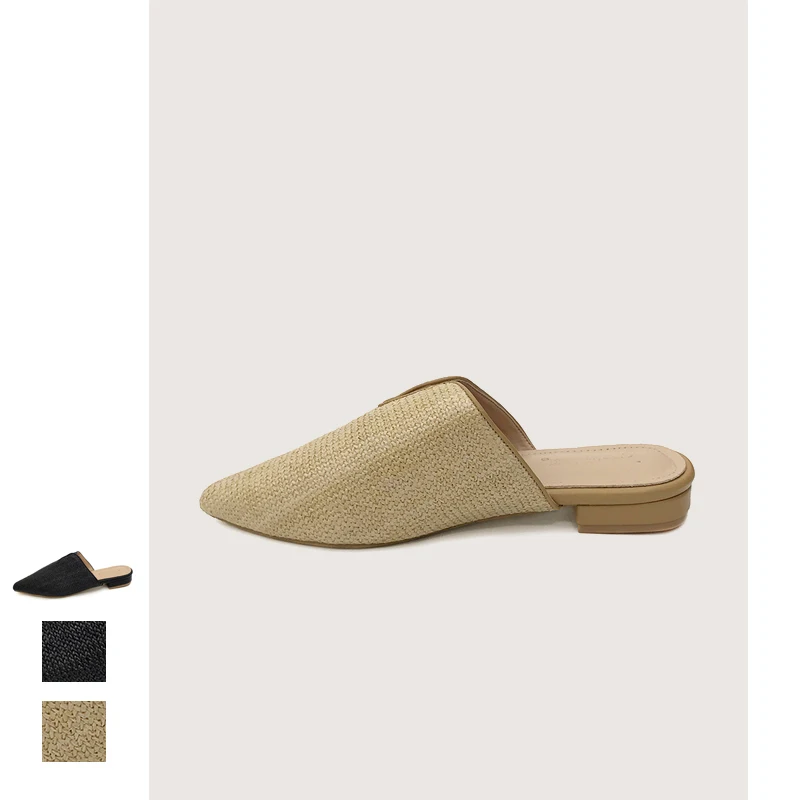 Women Pointed Toe Slippers Simple Style Mules Block Low Heels Slip On Sandals Beach Shoes 2019 Black Beige Korean Pumps Slippers
Women Pointed Toe Slippers Simple Style Mules Block Low Heels Slip On Sandals Beach Shoes 2019 Black Beige Korean Pumps Slippers