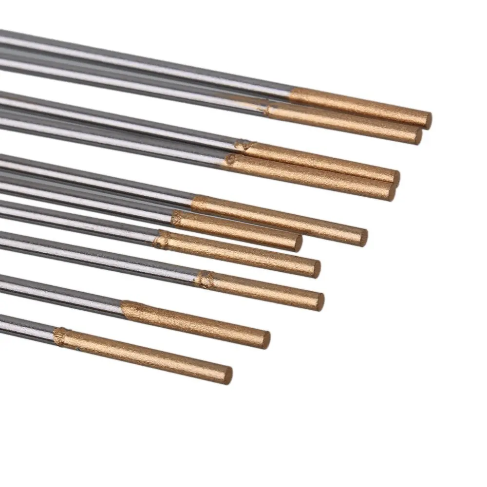 1.6/2.0/2.4 x 150mm Silver & Gold Tip WL15 Model TIG Welding Lanthanated Tungsten Electrode with Case Pack of 10
1.6/2.0/2.4 x 150mm Silver & Gold Tip WL15 Model TIG Welding Lanthanated Tungsten Electrode with Case Pack of 10