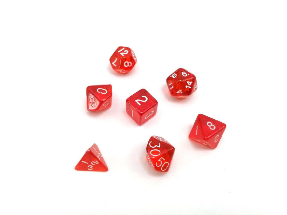 7pcs/set game dice D4 d6 d8 d10 d10% d12 d20 red color multi-sided transparent effect RPG dice playing game
7pcs/set game dice D4 d6 d8 d10 d10% d12 d20 red color multi-sided transparent effect RPG dice playing game