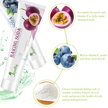 New Toothpaste Whitening 1PC 110G Blueberry Passion Fruit Flavor Baking Soda Toothpaste Health 0702#30
New Toothpaste Whitening 1PC 110G Blueberry Passion Fruit Flavor Baking Soda Toothpaste Health 0702#30