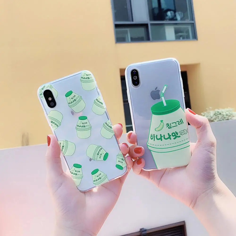 New JapanKorean summer refreshing sweet banana yogurt HD transparent TPU soft cover for iphone MAX XS XR 6 7 8plus X phone cases
New JapanKorean summer refreshing sweet banana yogurt HD transparent TPU soft cover for iphone MAX XS XR 6 7 8plus X phone cases