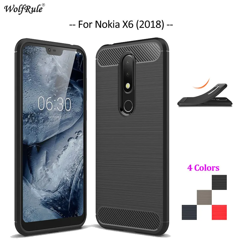 Чехол для Nokia X6 чехол 2018 бампер из мягкого ТПУ Прочный телефона подходящие Чехлы
