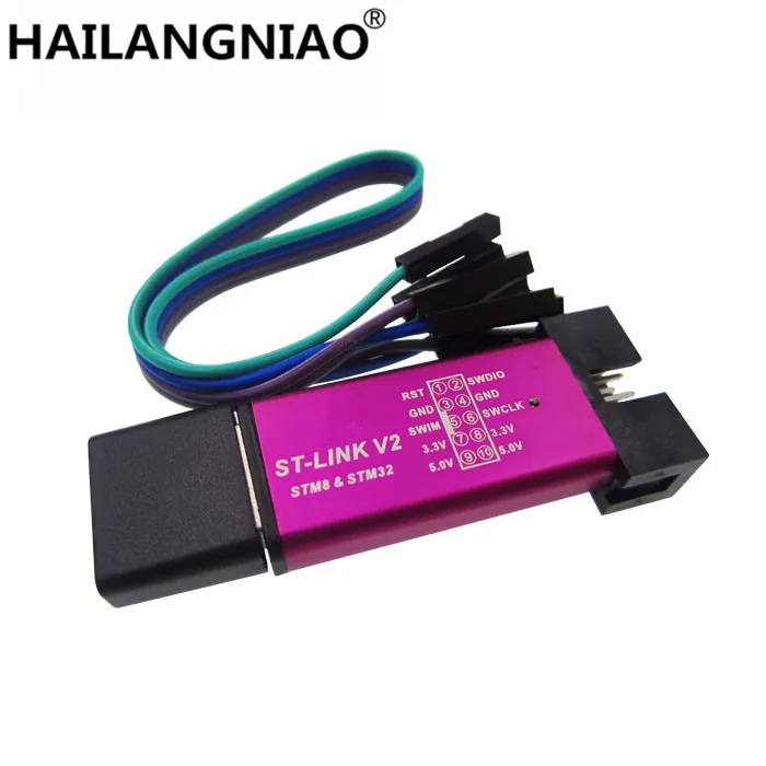 A 2pcs ST-Link V2 STLINK Mini STM8 STM32 STLINK Simulator Download Programming