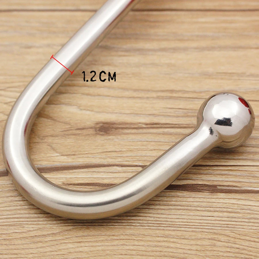 1PCS Stainless Steel Anal Hook With Ball,4 Size