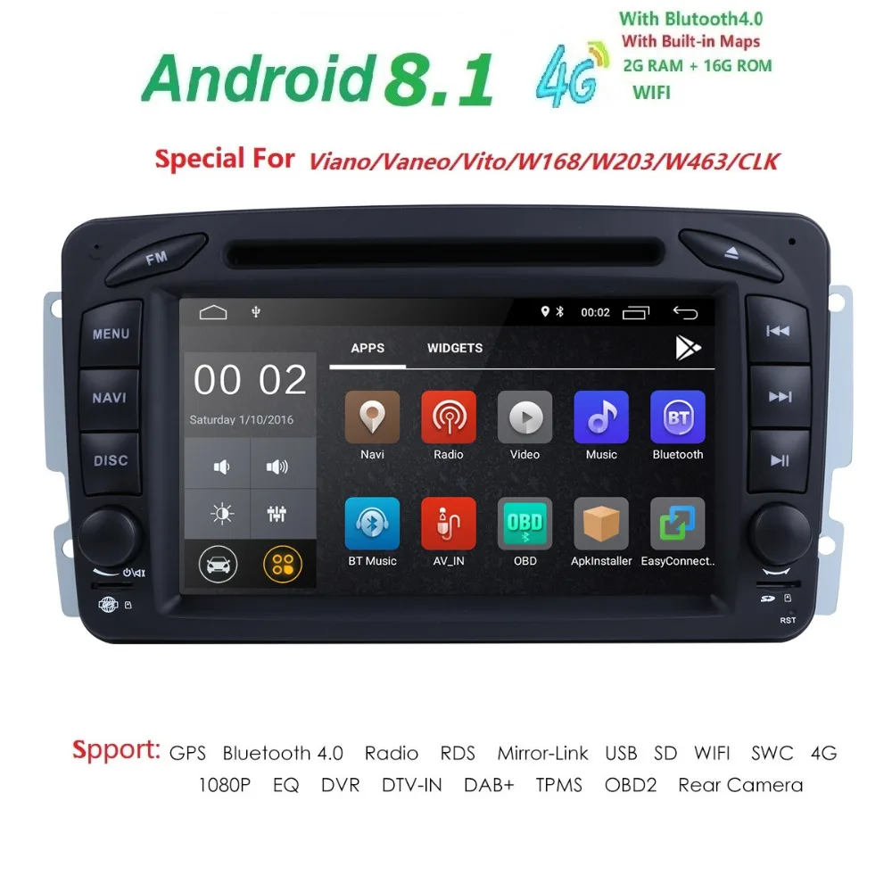 Android 2Din Car Radio For Mercedes Benz CLK W209 W203 W208 W463 Vaneo Viano Vito BT SD GPS Navigation Car Multimedia DVD Player
Android 2Din Car Radio For Mercedes Benz CLK W209 W203 W208 W463 Vaneo Viano Vito BT SD GPS Navigation Car Multimedia DVD Player