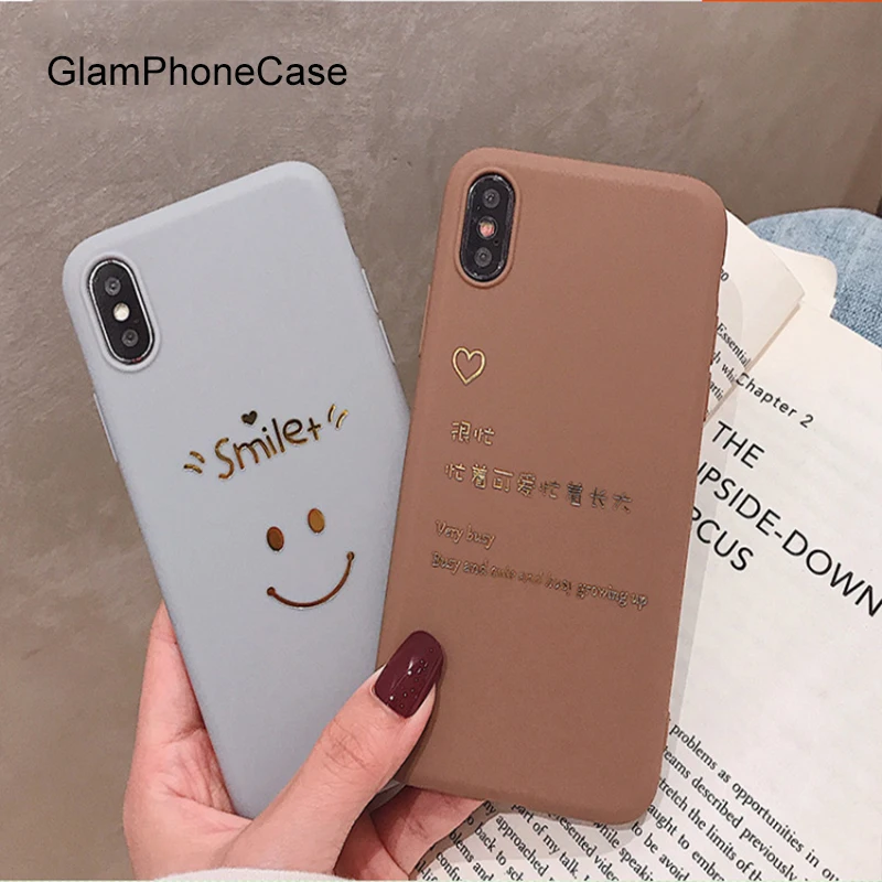 GlamPhoneCase Text Smile Phone Case For iPhone X Xs Max XR 8 7 Simple Soft Back Cover For iPhone 8 7 6 6S Plus Cases
GlamPhoneCase Text Smile Phone Case For iPhone X Xs Max XR 8 7 Simple Soft Back Cover For iPhone 8 7 6 6S Plus Cases