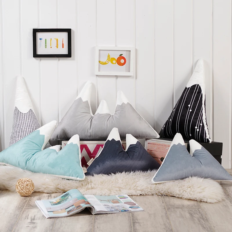 Nordic Style Mountain Peak Shape Plush Cushion Kids Room Sofa Nursery School Decor Toys Baby Sleep Dolls Photo Props Gift Boys
Nordic Style Mountain Peak Shape Plush Cushion Kids Room Sofa Nursery School Decor Toys Baby Sleep Dolls Photo Props Gift Boys